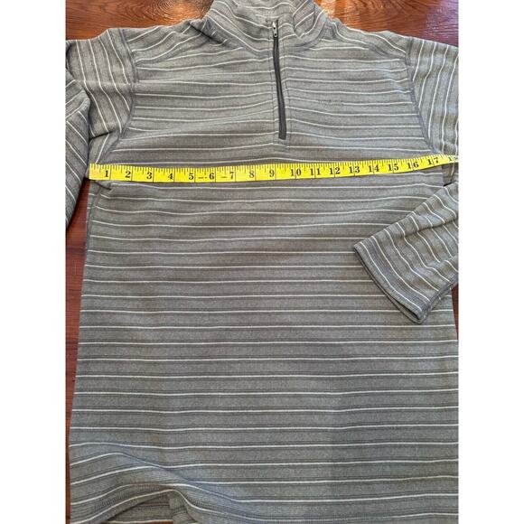 PATAGONIA Striped Fleece Pull Over Kids XXL Base Layer 1/4 Zip Mock Neck Gray - Picture 5 of 13